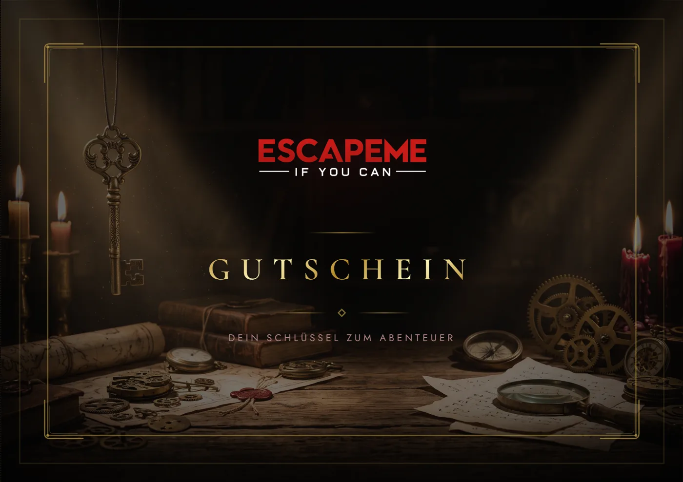 Digitaler Escape Room Gutschein zum Selbstausdrucken – EscapeMe Linz