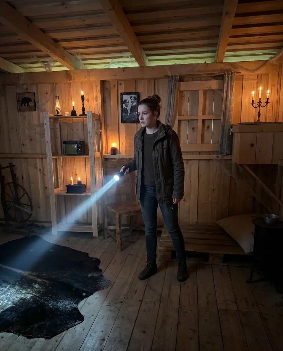 Spieler vor der mysteriösen Waldhütte – EscapeMe Linz