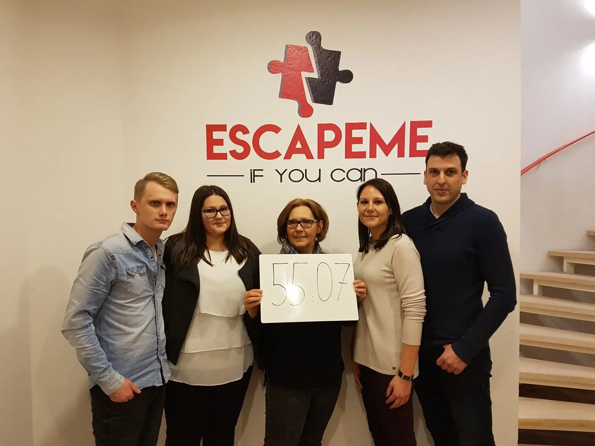 Teamfoto nach dem Escape Room Erlebnis in Linz