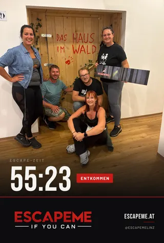 Team nach dem Escape Room bei EscapeMe Linz