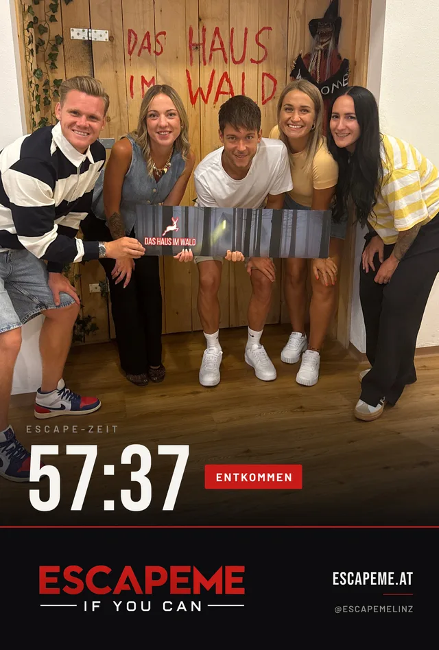 Team nach dem Escape Room bei EscapeMe Linz
