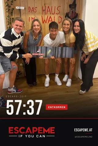 Team nach dem Escape Room bei EscapeMe Linz