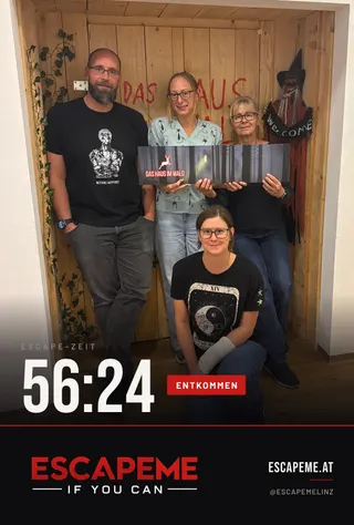 Team nach dem Escape Room bei EscapeMe Linz