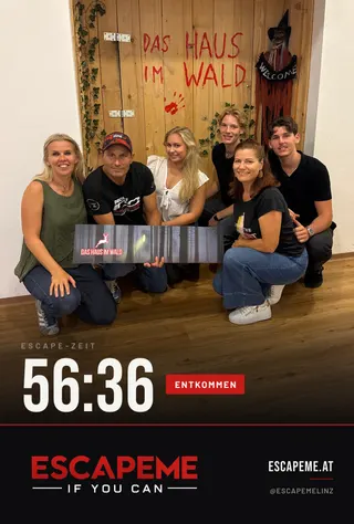 Team nach dem Escape Room bei EscapeMe Linz