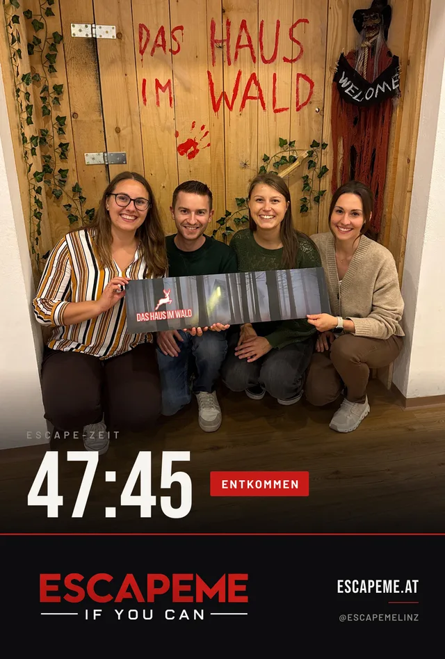 Team nach dem Escape Room bei EscapeMe Linz