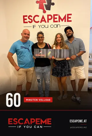 Team nach dem Escape Room bei EscapeMe Linz