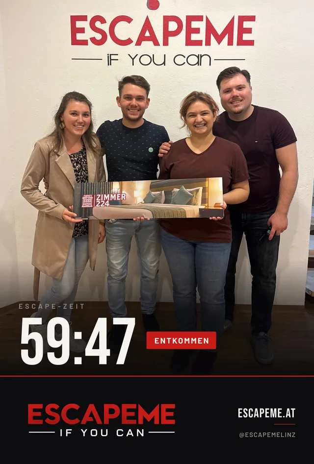 Team nach dem Escape Room bei EscapeMe Linz