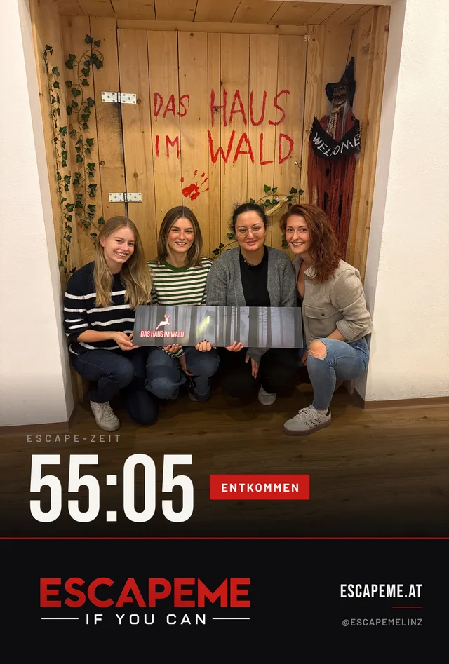 Team nach dem Escape Room bei EscapeMe Linz