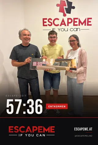 Team nach dem Escape Room bei EscapeMe Linz