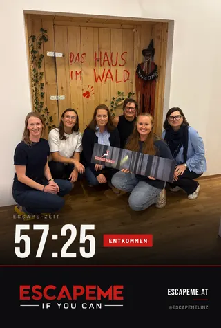 Team nach dem Escape Room bei EscapeMe Linz