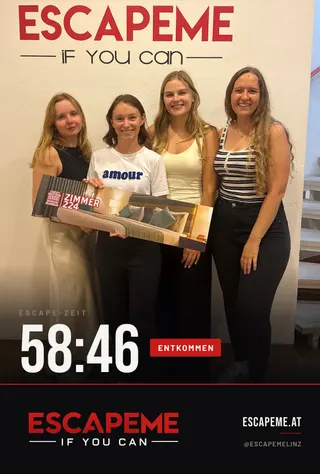 Team nach dem Escape Room bei EscapeMe Linz