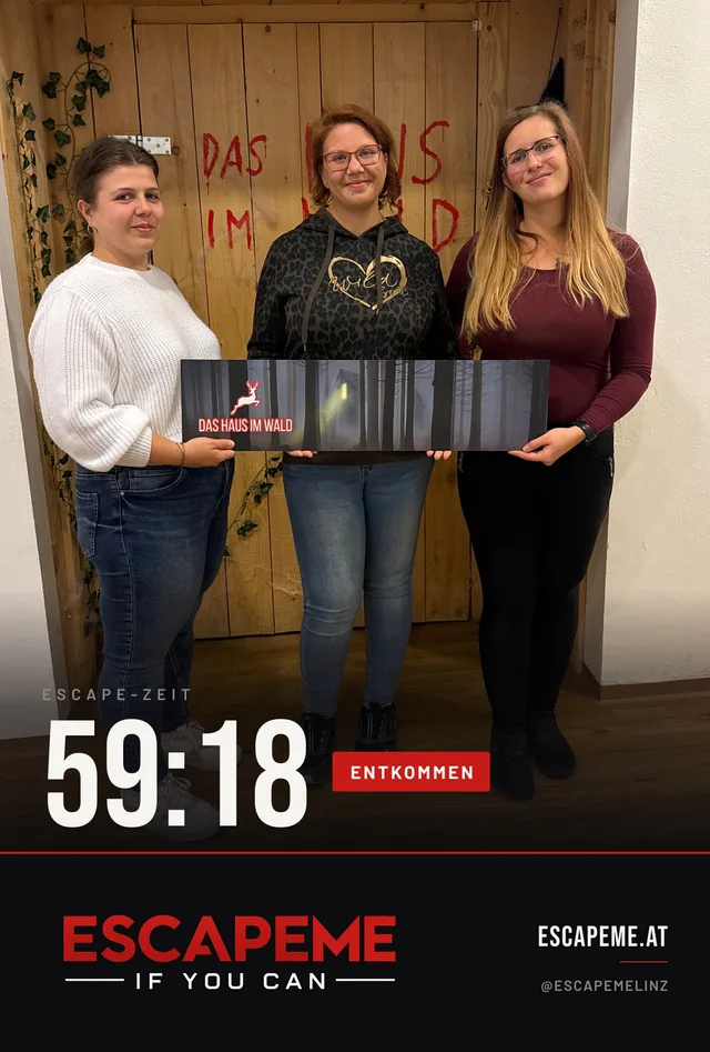 Team nach dem Escape Room bei EscapeMe Linz