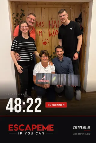 Team nach dem Escape Room bei EscapeMe Linz
