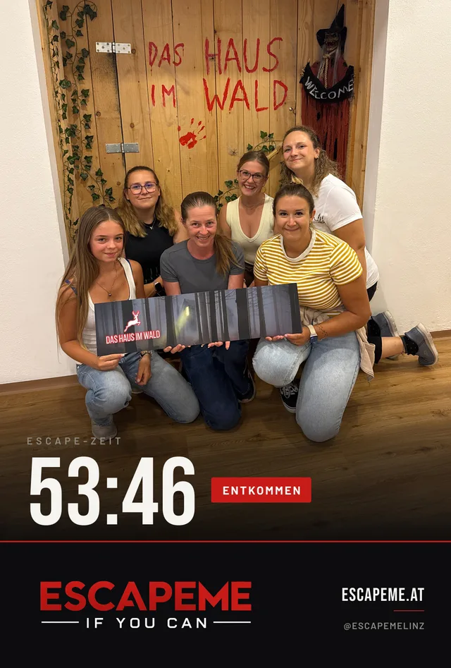 Team nach dem Escape Room bei EscapeMe Linz