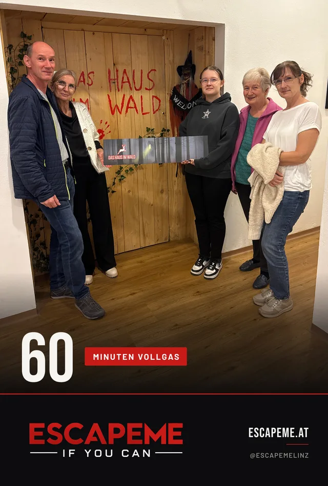 Team nach dem Escape Room bei EscapeMe Linz