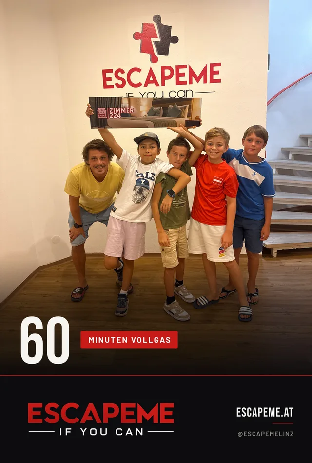 Team nach dem Escape Room bei EscapeMe Linz