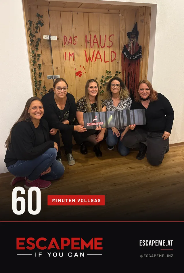 Team nach dem Escape Room bei EscapeMe Linz