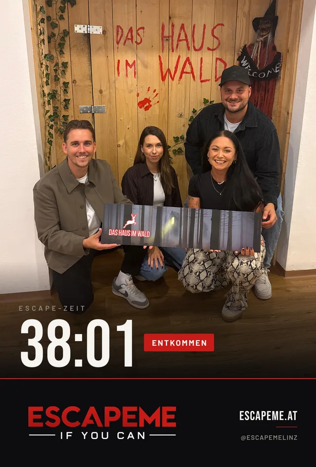 Team nach dem Escape Room bei EscapeMe Linz
