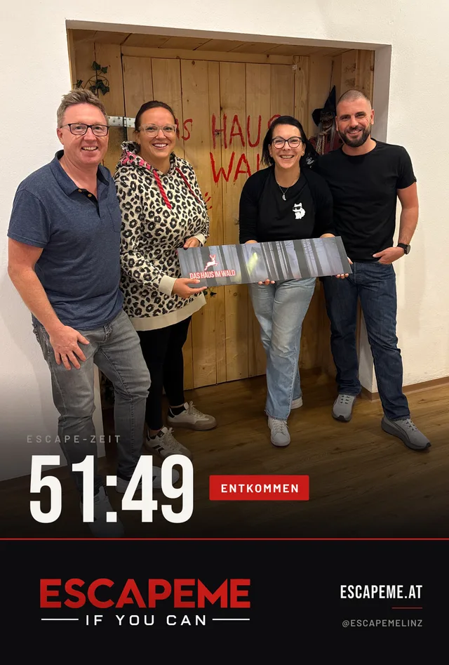 Team nach dem Escape Room bei EscapeMe Linz